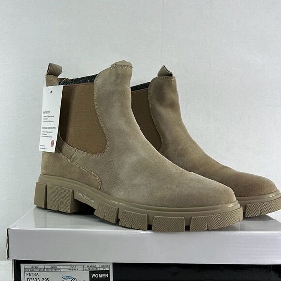 Aqua College Petra Waterproof Chelsea Booties- Sand- Size 8- NIB - Picture 1 of 11
